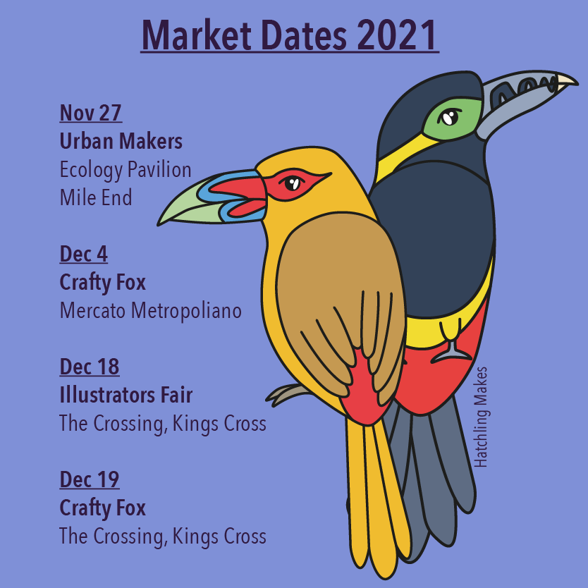 Christmas markets 2021 Hatchling Makes