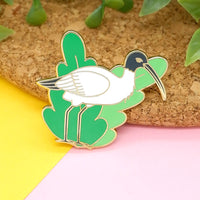 Australian White Ibis (Bin Chicken) hard enamel pin