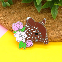 Malayan tapir hard enamel pin
