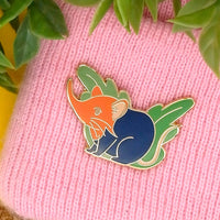 Elephant shrew hard enamel pin