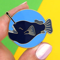 Black Sea Devil (Anglerfish) Hard Enamel Pin