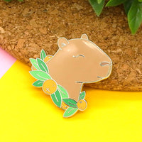 Capybara hard enamel pin