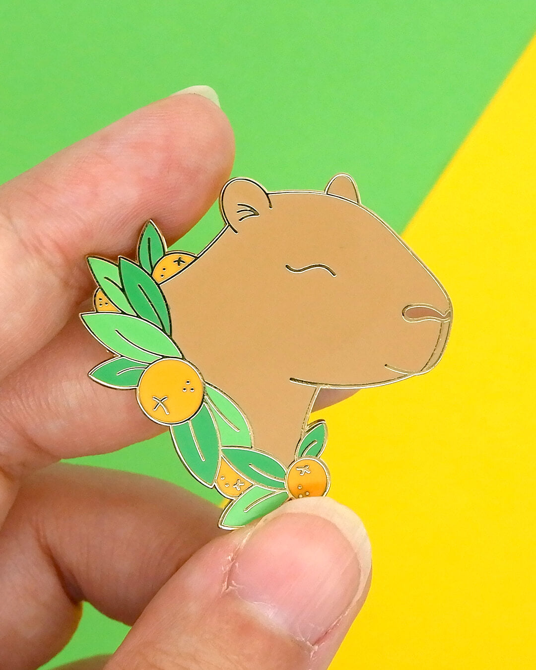 Capybara hard enamel pin