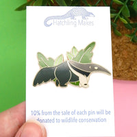 Giant anteater hard enamel pin