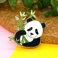 Giant panda hard enamel pin