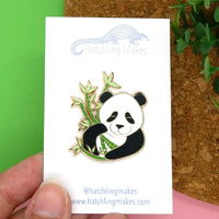Giant panda hard enamel pin