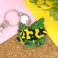 Harlequin Dart Frog Recycled Acrylic Keychain