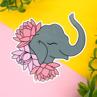 Indian Elephant Vinyl Sticker