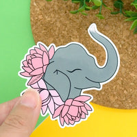 Indian Elephant Vinyl Sticker