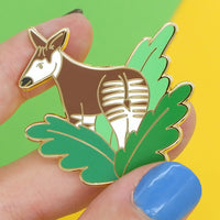 Okapi hard enamel pin