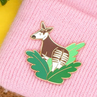 Okapi hard enamel pin