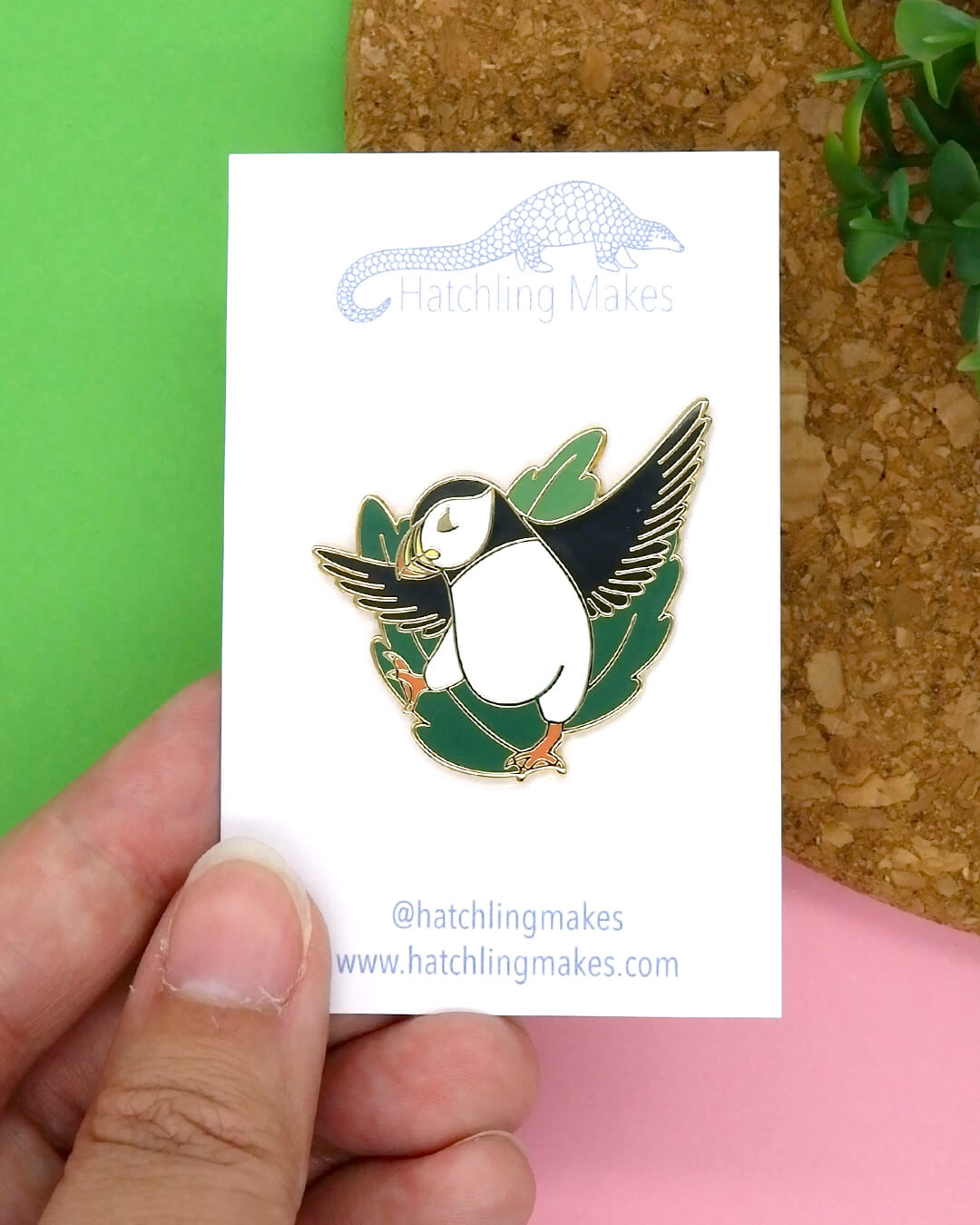 Atlantic Puffin hard enamel pin