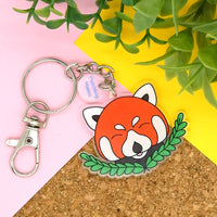 Red Panda Recycled Acrylic Keychain