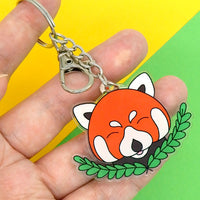 Red Panda Recycled Acrylic Keychain