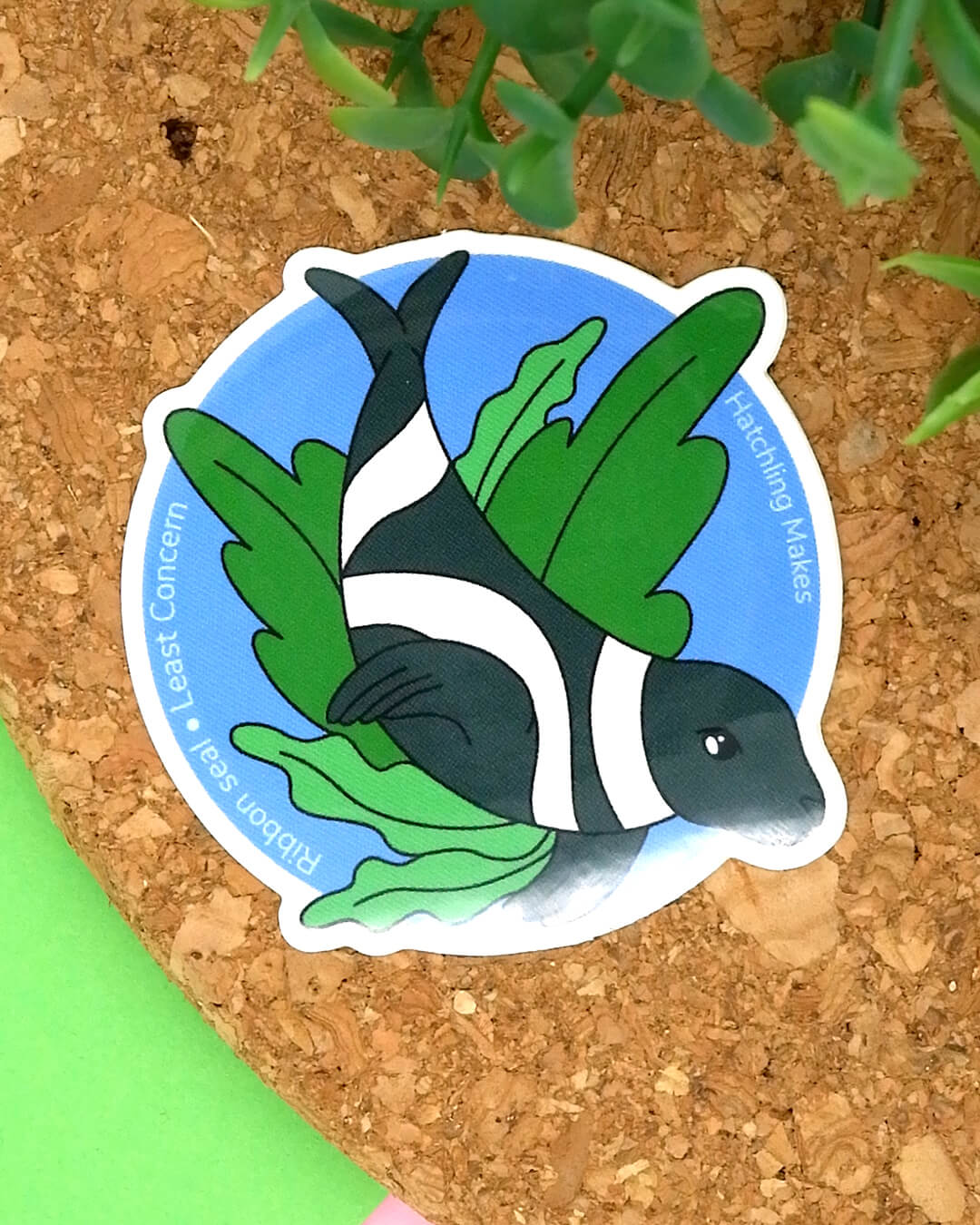 Ribbon Seal Mini Vinyl Sticker