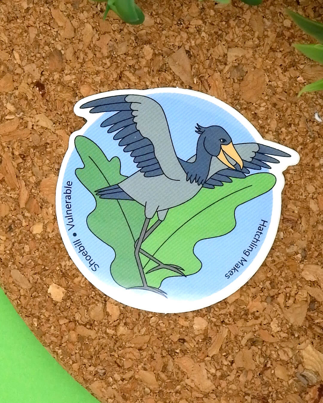 Shoebill Mini Vinyl Sticker