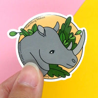 Southern White Rhino Mini Vinyl Sticker