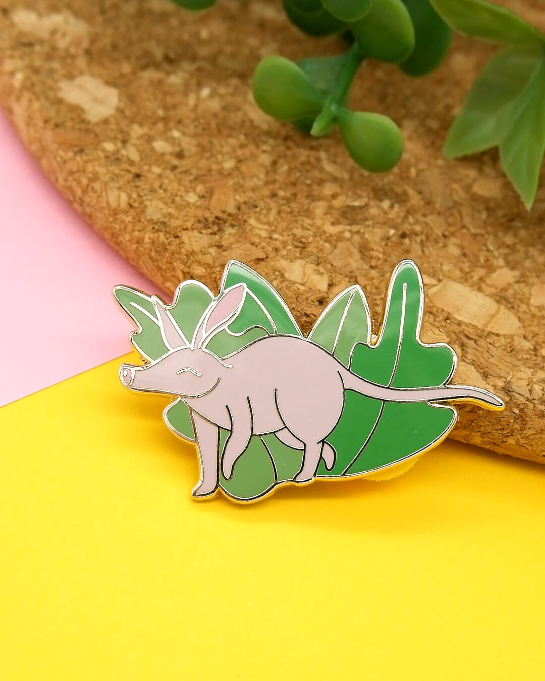 Aardvark hard enamel pin