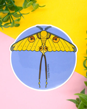 Comet Moth Vinyl Sticker