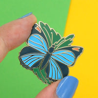 Dodd's azure butterfly hard enamel pin