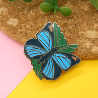 Dodd's azure butterfly hard enamel pin