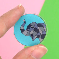 Elephant acrylic pin