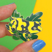 Harlequin poison frog hard enamel pin