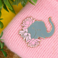 Indian elephant hard enamel pin