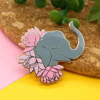 Indian elephant hard enamel pin