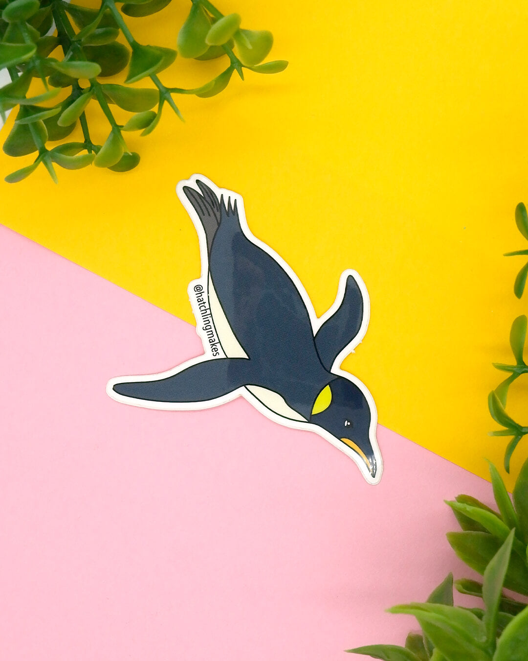 King Penguin Vinyl Sticker