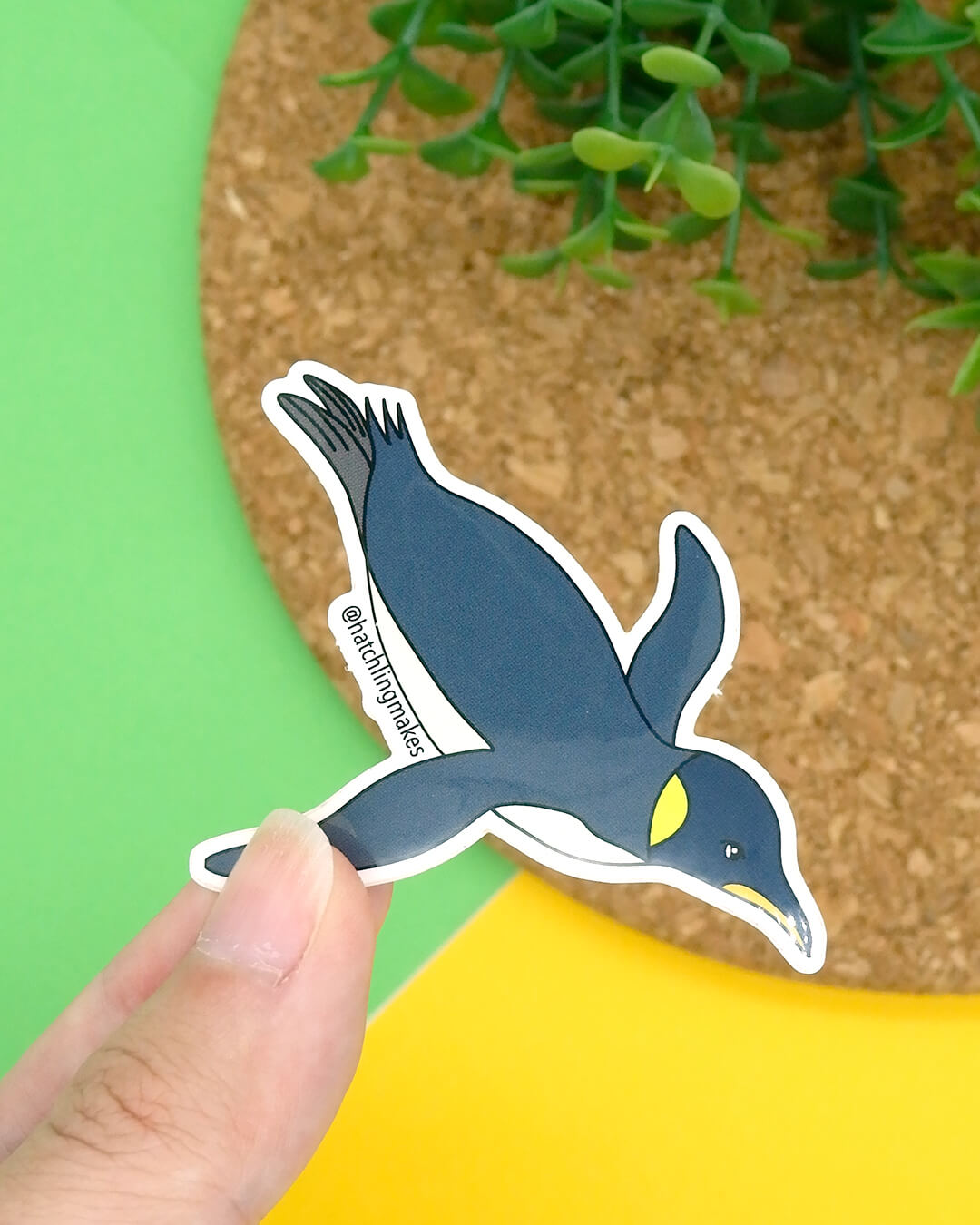 King Penguin Vinyl Sticker