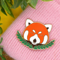Red panda hard enamel pin