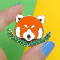 Red panda hard enamel pin