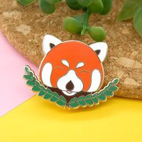 Red panda hard enamel pin