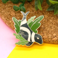 Ribbon seal hard enamel pin