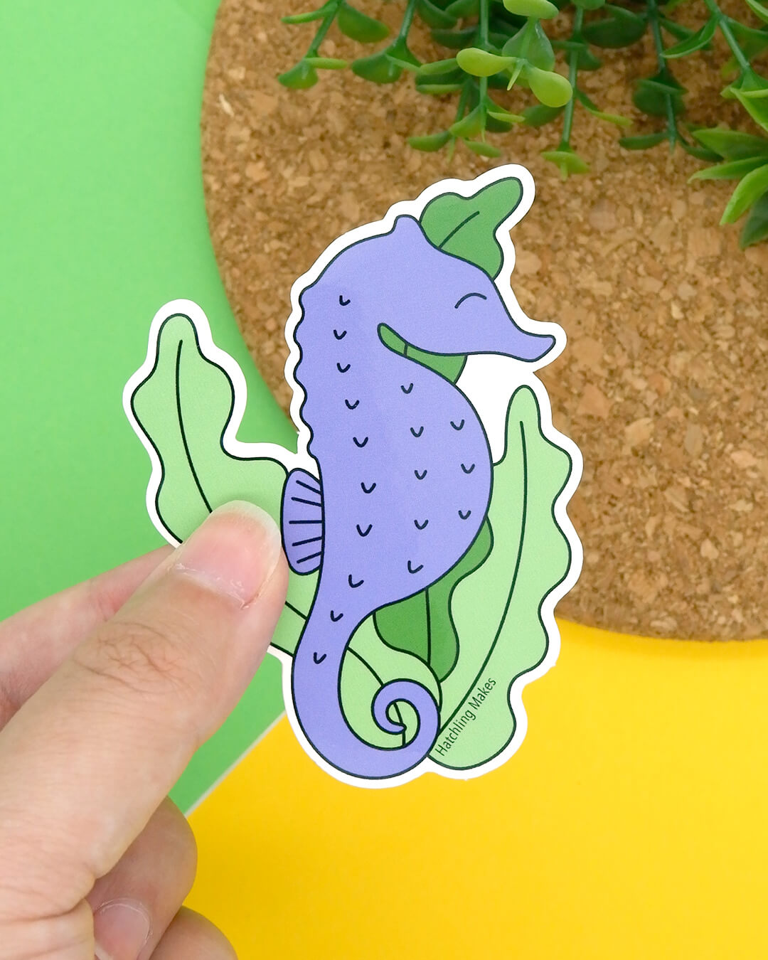 Short snouted seahorse Vinyl Sticker