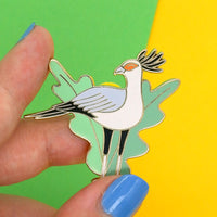 Secretary Bird Hard Enamel Pin