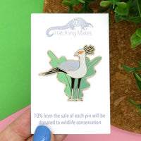 Secretary Bird Hard Enamel Pin