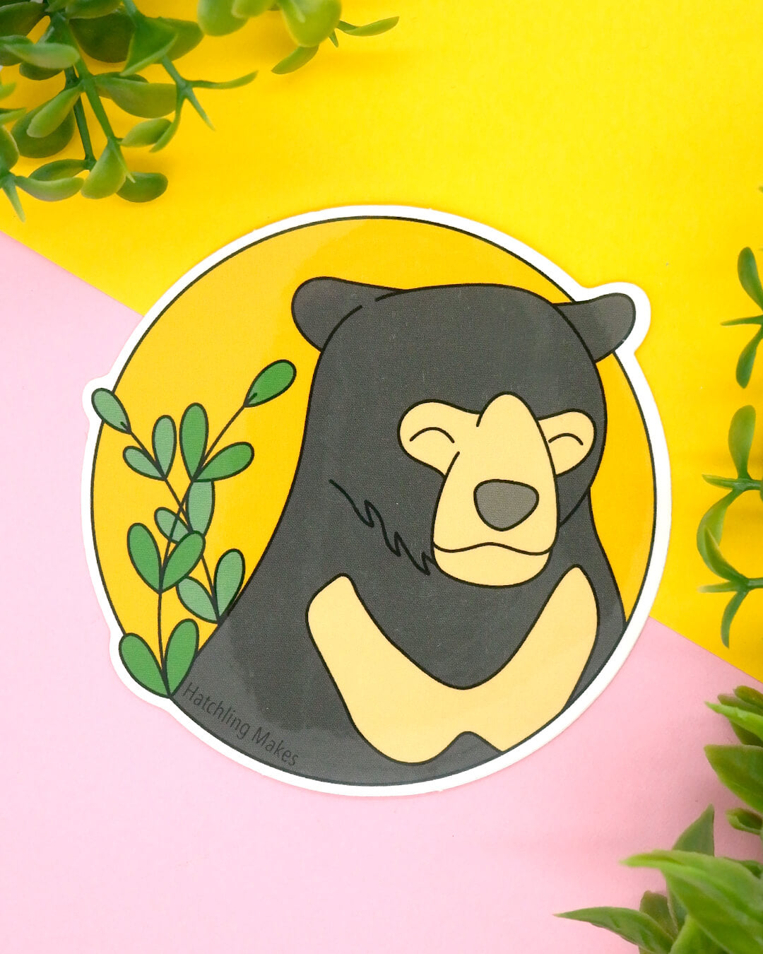 Sun Bear Vinyl Sticker