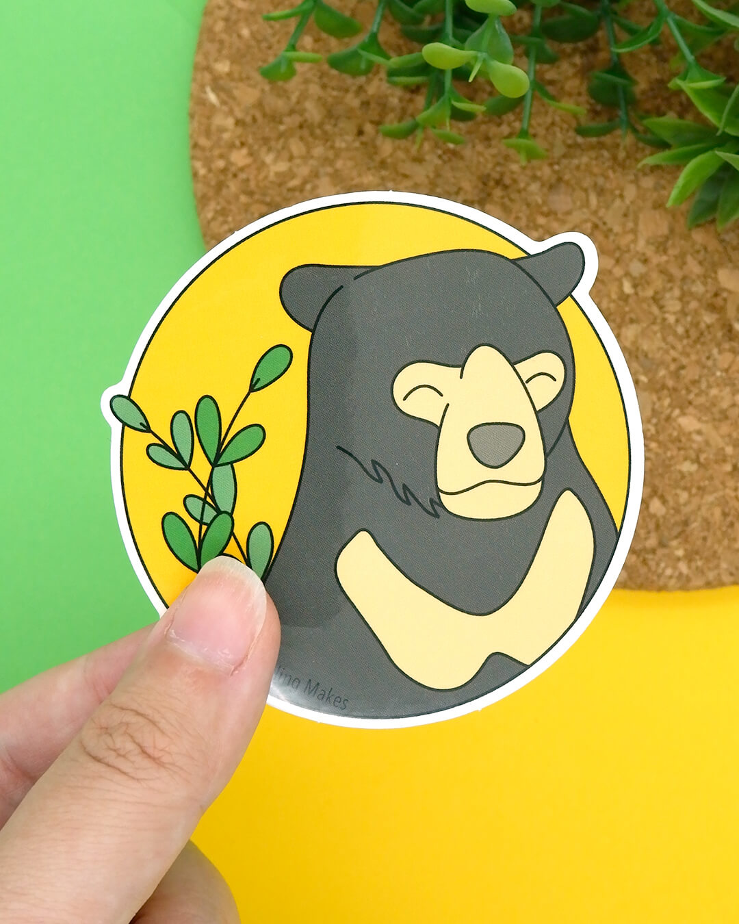 Sun Bear Vinyl Sticker