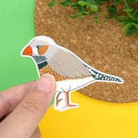 Zebra Finch Vinyl Sticker