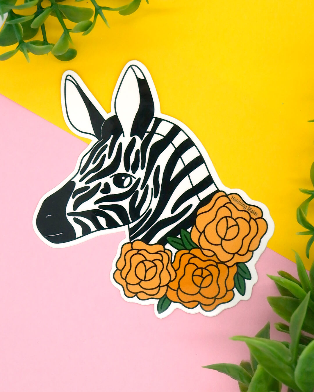Plains Zebra Vinyl Sticker