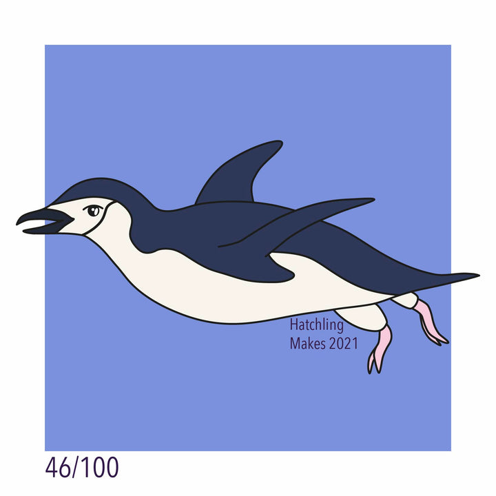 100 Day Project Day 46 : Chinstrap penguin