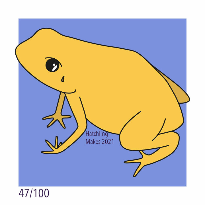 100 Day Project Day 47 : Golden Poison Frog