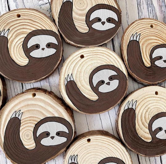 Sloth wood slices