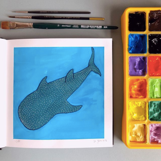 100 Day Project 2021 : Day 1 (Whale Shark)