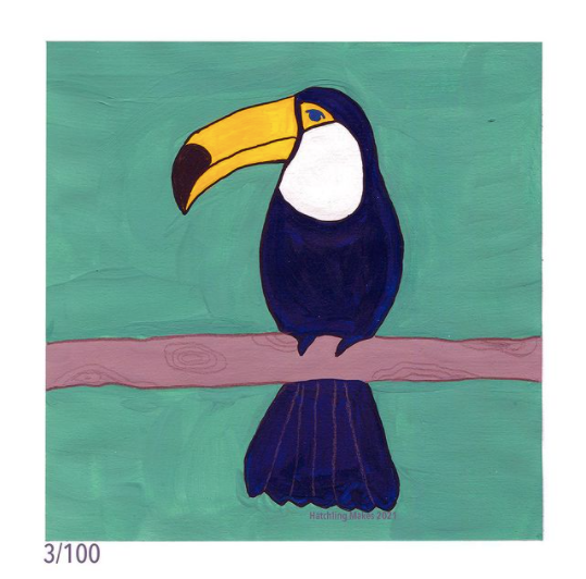 100 Day Project 2021 : Day 3 (Toco toucan)