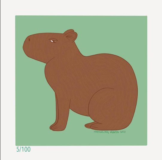 100 Day Project: Day 5 (Capybara)