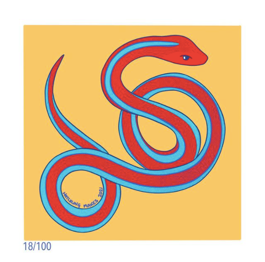100 Day Project Day 18 (San Francisco Garter Snake)