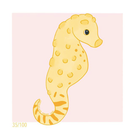 100 Day Project Day 35: Bargibant's Seahorse